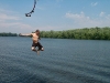 Rope swing on Lake Petenwell